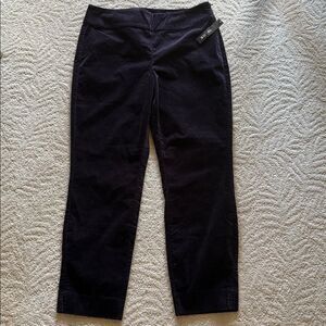 NWT Nic+Zoe Stretch Velvet Pants Women's in Night Shade Size 14